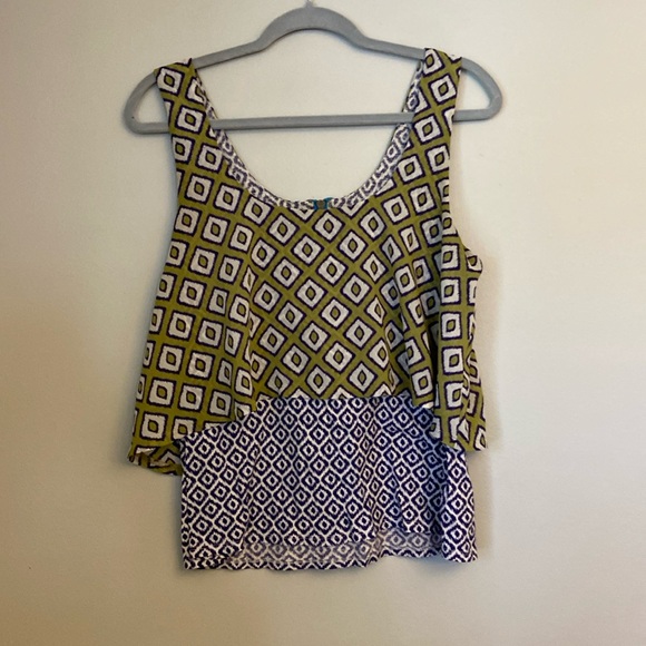 ⭐️Meadow Rue By Anthropologie Throughway Layered Tier Tank Top Shirt Size Medium - Picture 2 of 6